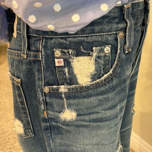 AG-AGED DENIM, KNOXX HIGH RISE BAGGY BOYFRIEND JEANS. Size 26R - Picture 6 of 9